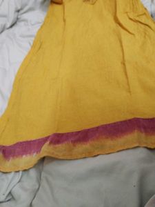 Yellow Embroidered Kurta