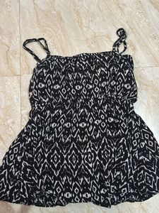 Black &amp; White Peplum top