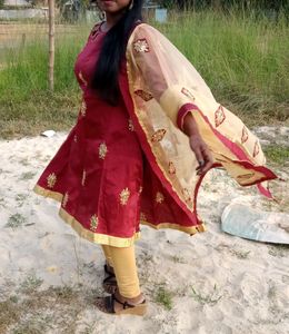 Designer High low kurti with dupatta