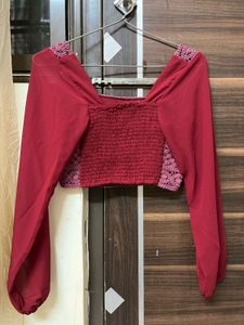 Crochet Long Sleeve Top