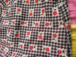 Woollen Floral Print Skirt
