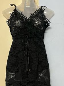 Black See Through Designer One Piece