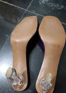 transparent branded unused heels..41