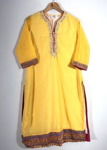 Biba Yellow Kurta Sets (Women)