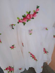 combo Floral Print Midi Dress