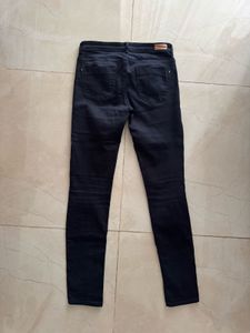 Zara Trafaluc Skinny Jeans, dark blue, low rise
