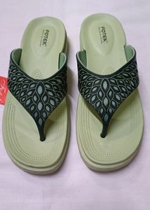 Green Rainy Season Flat Slipper