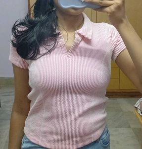 Pink Striped Top 🎀 ✨️