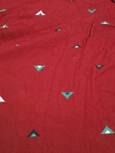 Maroon Kurta with Striped Palazzos And Duptta