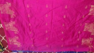 Blue &amp; Pink Handloom Saree Absolutely New