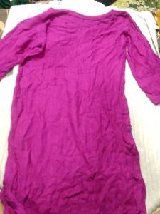 Purple V Neck Kurta