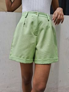 Green Casual Shorts