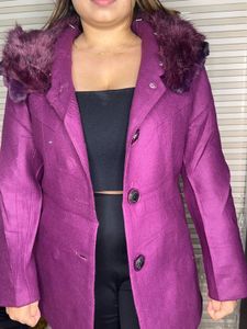 Elegant Purple Winter Coat