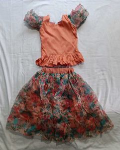 Floral Chiffon Skirt Set