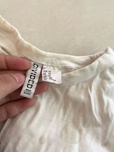 H&amp;M Black N white xs basic Crop Tops