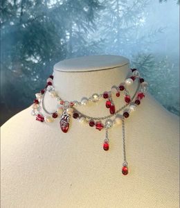 Anatomical Heart Beaded Choker