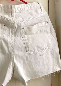 White Denim Shorts