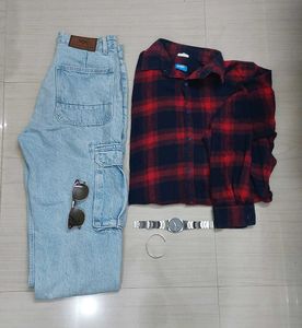 High Quality Blue Faded Baggy Jeans