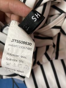 SHEIN Black &amp; White Striped Backless Twist Top