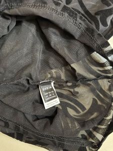 Shein Mock Neck All Over Print Dress