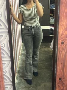 Grey Bootcut Denim