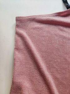 Fancy Peach Crop top offshoulder