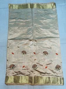 Elegant Gold Embroidered Saree