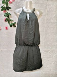 Size34/36 🎁Buy 2 Get 1 Free 🎁Gray Halter Dress