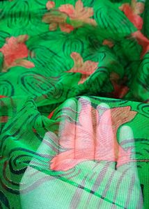 Beautiful Printed Net Fabric