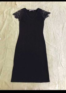 Little Black Dress w/ Lace Sleeves