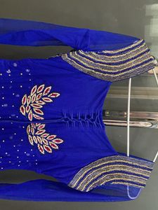 Beautiful Blue Anarkali Heavy Embroidery