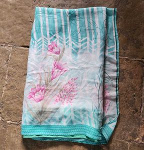 Elegant Floral Print Saree