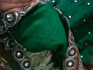 Green Embellished Saree