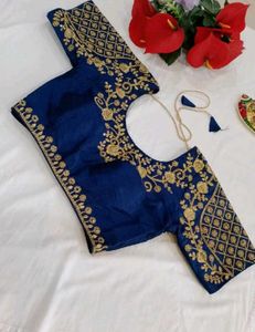 Embroidered Blue Blouse