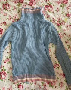 light blue sweater jacket