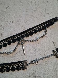 Lace Goth Sword Choker