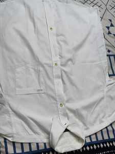 The Hunt Men White Cotton Mix Formal Shirt
