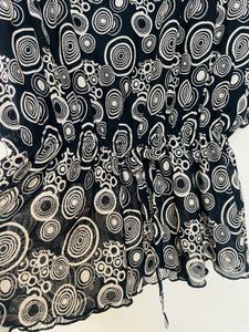 Black and White Circle Pattern Dress