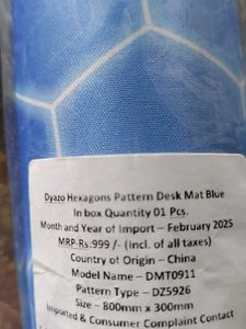 Blue Hexagon Print Fabric