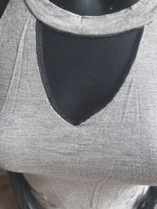 Gray Top w/ Mesh