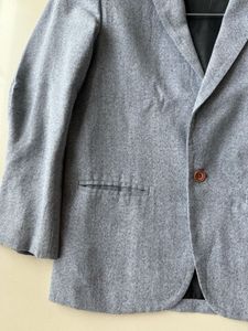 Boys Tailored Fit Single Breasted Cotton Blazer