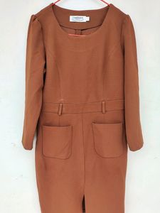 Brown Korean Style Dress