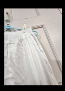 Pearl Studded White Casual Pants