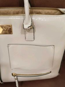 Ivory Patent Stylish Laptop /Tote Bag