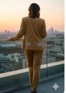 Elegant Brown Velvet Pants