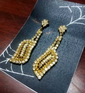 Sparkling Gold Dangle Earrings