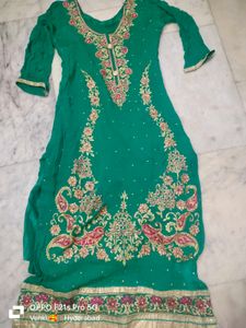 Green Embroidered Salwar Kameez