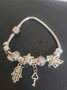 Charm Bracelet with Starfish, Key, and Butterfly C