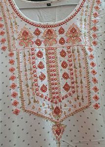 Elegant White Embroidered Kurta