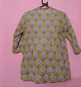 Yellow Shirt Peplum Top